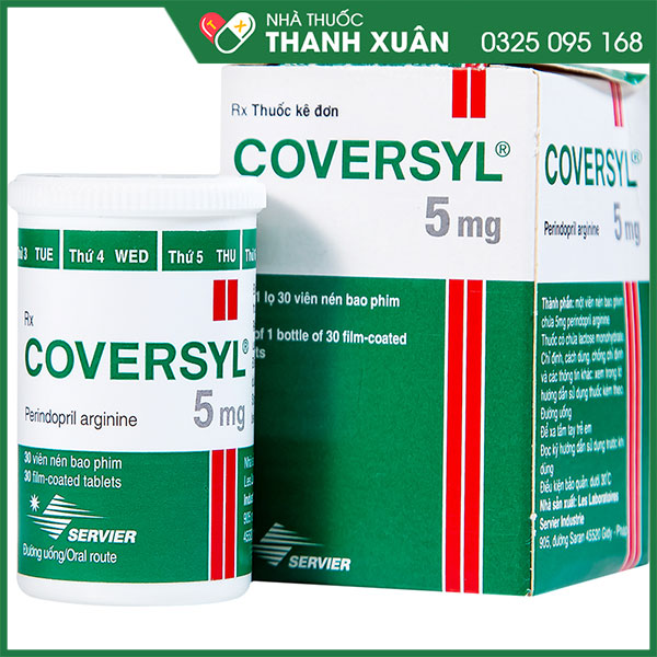 Thuốc Coversyl 5mg điều trị tăng huyết áp, mạch vành